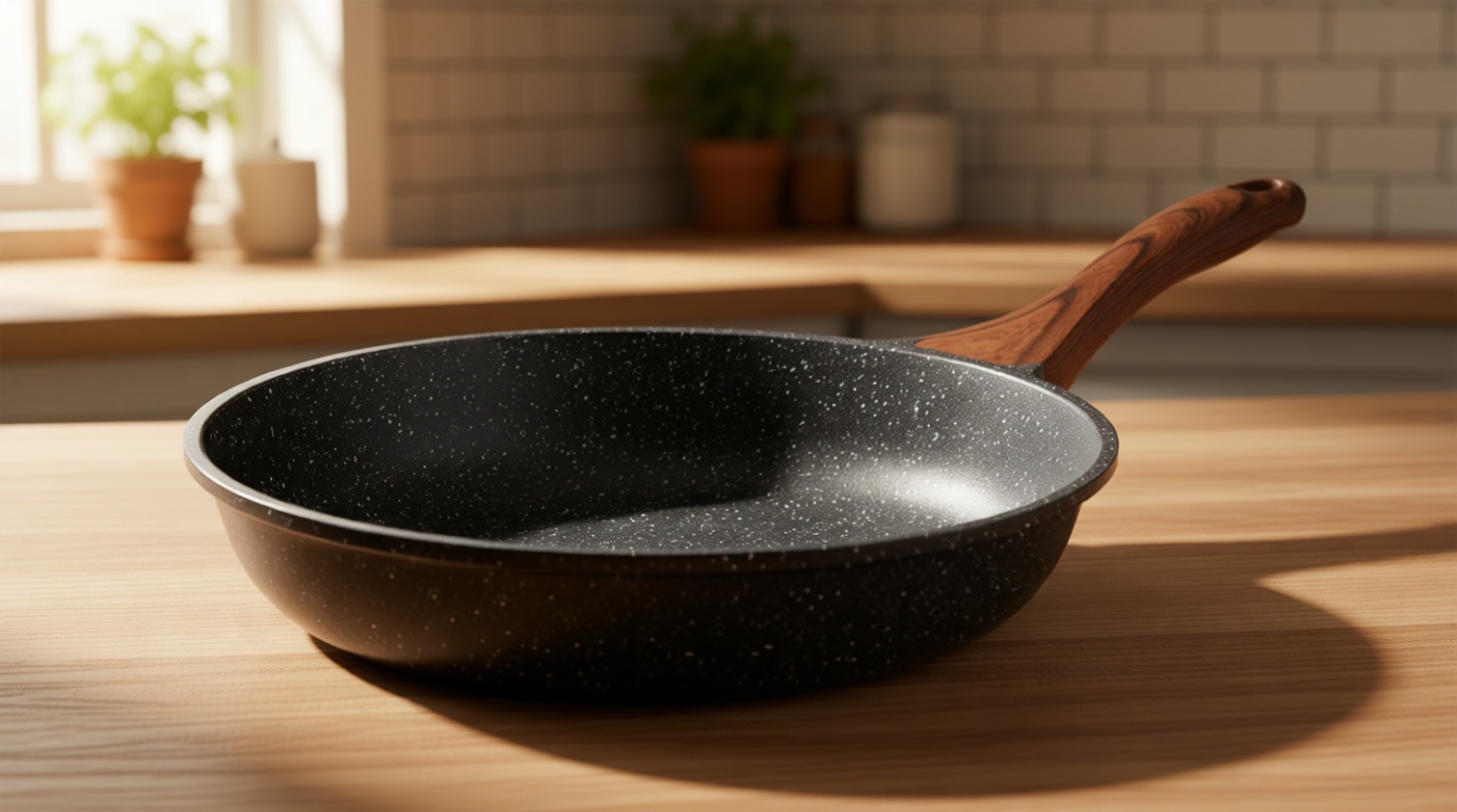 SENSARTE Nonstick Frying Pan Skillet, Swiss Granite Coating Omelette Pan, Healthy Stone Cookware Chef's Pan, PFOA Free (9.5 Inch) Recycled Claim Standard Blended