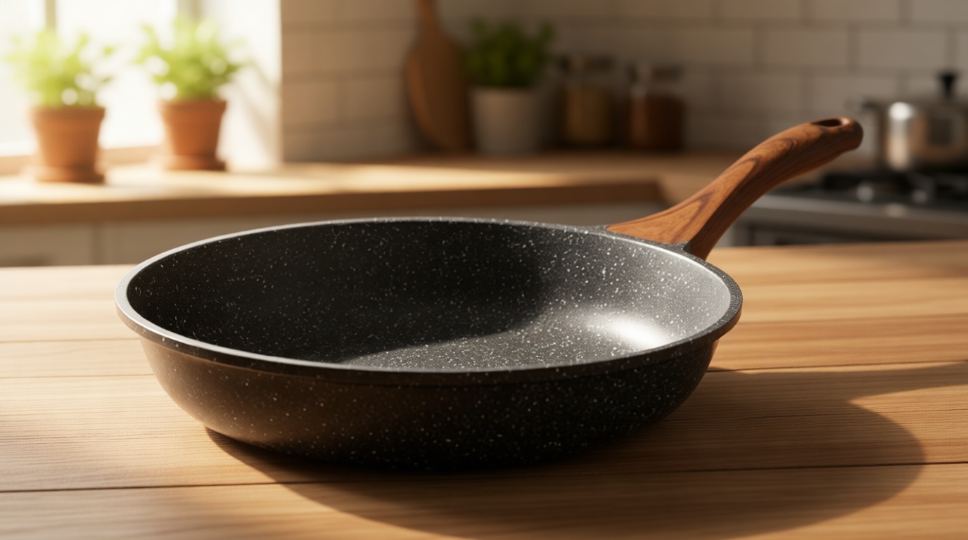 SENSARTE Nonstick Frying Pan Skillet, Swiss Granite Coating Omelette Pan, Healthy Stone Cookware Chef's Pan, PFOA Free (8/9.5/10/11/12.5 Inch) (8 Inch) Recycled Claim Standard Blended