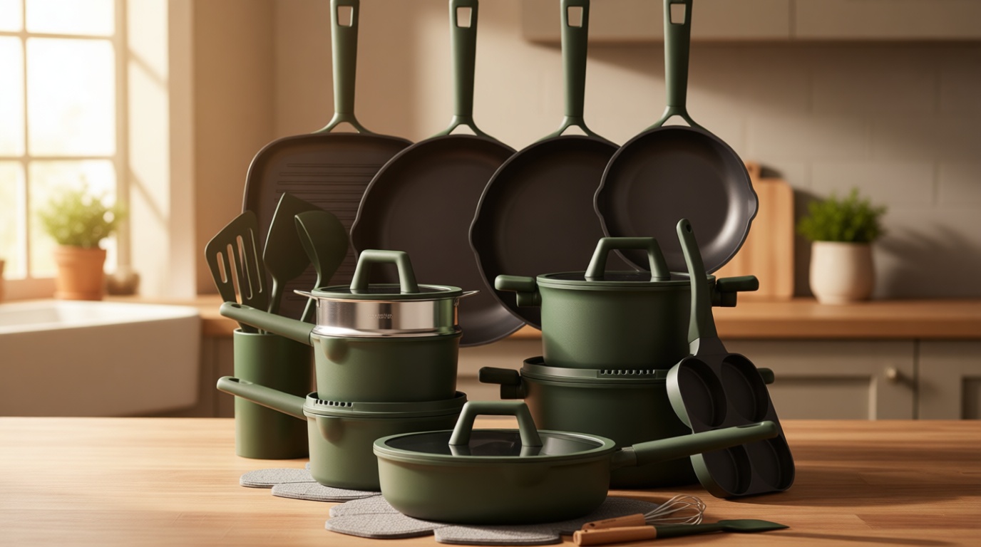 CAROTE 31PCS Pots and Pans Set, Nonstick Cookware Set Kitchen Non Stick Induction Titanium Cookware Non-toxic Granite Cooking set, PFOA Free