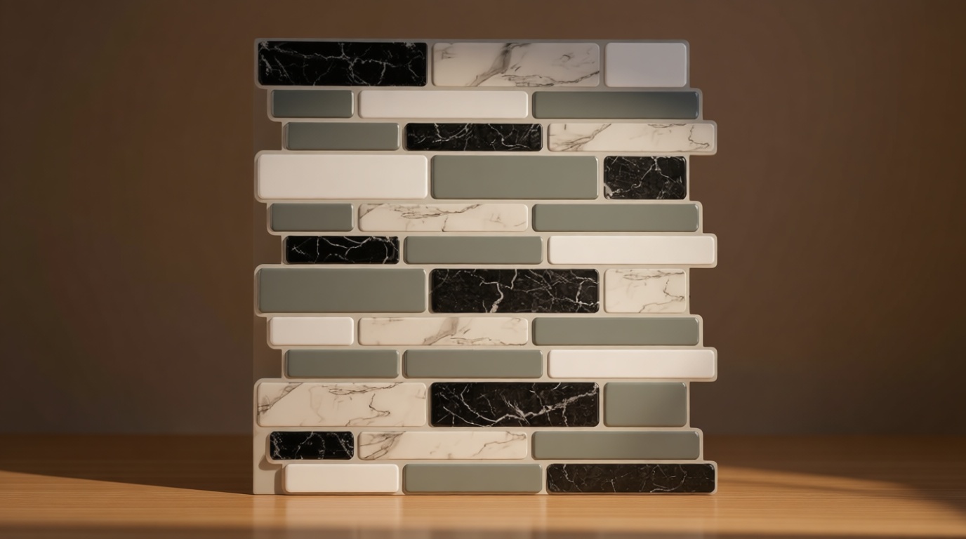 Art3d 10-Sheet Peel and Stick Kitchen Backsplash Tiles, 12"x12" Self-Adhesive Marble Grey Wall Tiles for Kitchen and Bathroom ClimatePartner certified