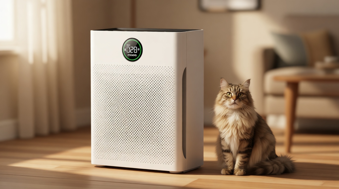 Air Purifiers for Home Large Room up to 2200sq.ft, MOOKA Air purifier for Home Pets with Washable Filter, PM 2.5 Display Air Quality Sensor Air Cleaner for Bedroom, Dorm room, Pets, Office PR1 (White) Global Recycled Standard