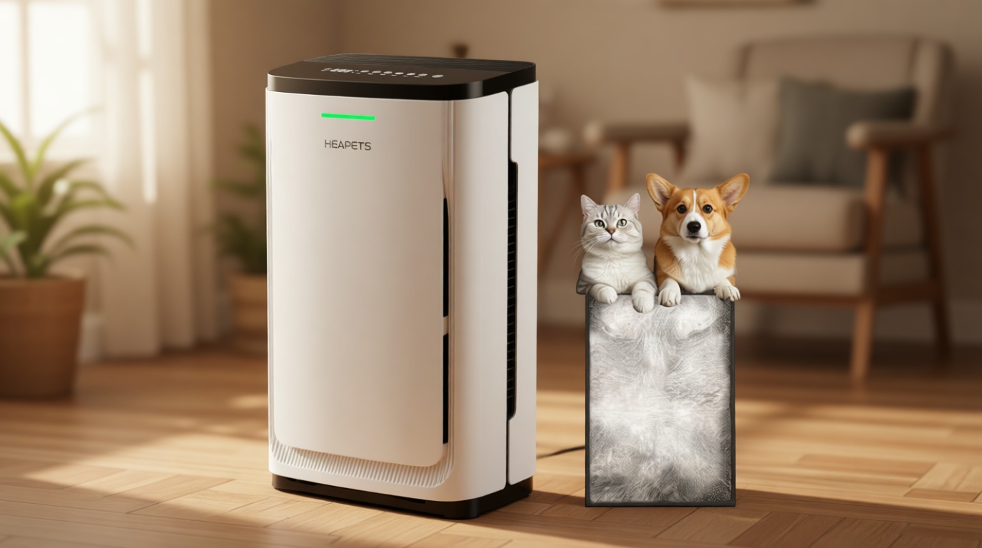 Pet Air Purifier Large Home 4200 sq ft, Suck up Floating Cat Dog Hair Dander, 7-Stage H13 HEPA Anion Activated Carbon Filter, Air Purifiers with APP for Odor Allergies Smoke Dust, Zero Ozone, P339