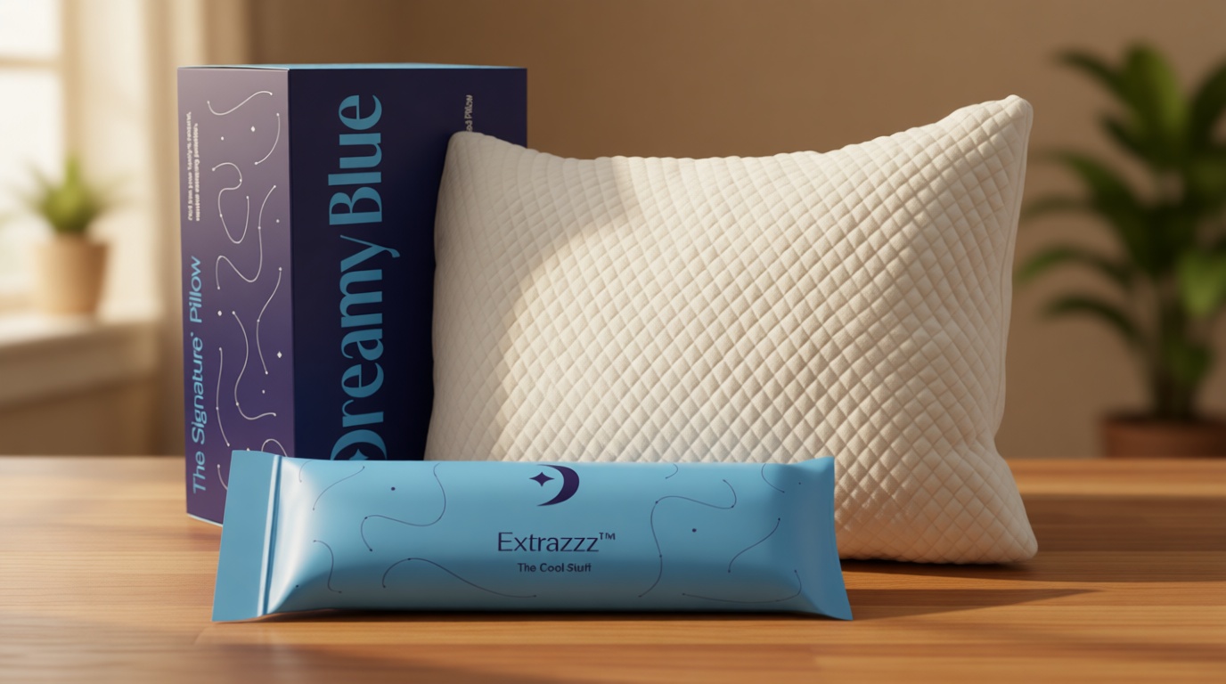 DreamyBlue Signature Pillow w/Adjustable Loft • Shredded Memory Foam Fill • Neutral Alignment for Side, Back, and Stomach Sleepers • Washable Bamboo Rayon Cover • CertiPUR-US Certified Foam (Queen) OEKO-TEX STANDARD 100