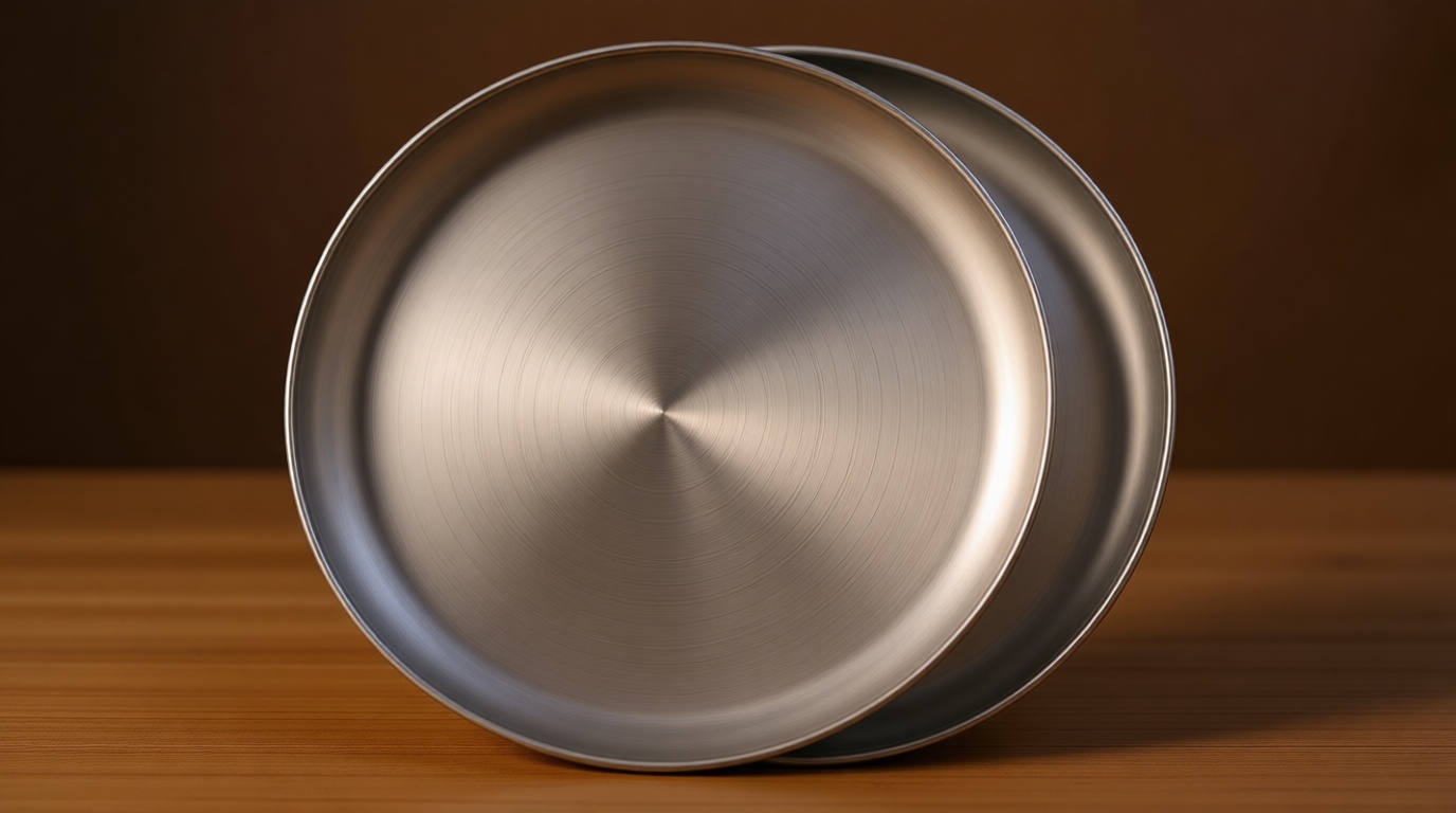 P&P CHEF Pizza Pan Set of 2, Stainless Steel Pizza Tray, Round Pizza Plate For Pie Cookie Pizza Cake, Non Toxic & Heavy Duty, Dishwasher Safe & Easy Clean, 13.5 Inch & Silver