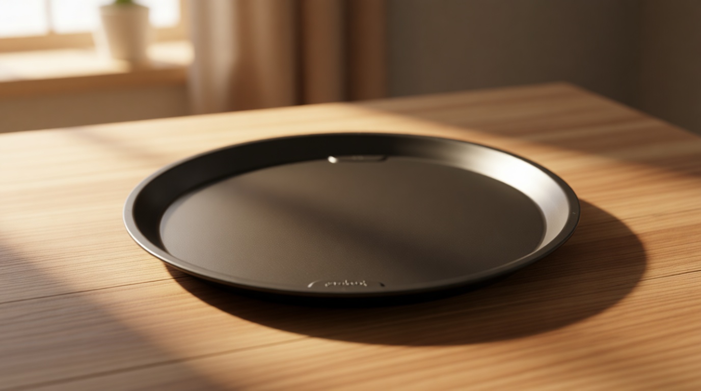 GoodCook PRO Pizza Pan Nonstick Warp & Scratch-Resistant Dishwasher-Safe Carbon Steel Construction for Even Baking Oven Safe to 480°F, 16-Inch, Gray