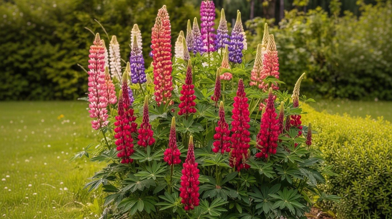 ZEshops 100 Lupine Flower Seeds – Colorful Perennial Blooms for Borders and Pollinator Gardens, Non-GMO and Easy to Grow