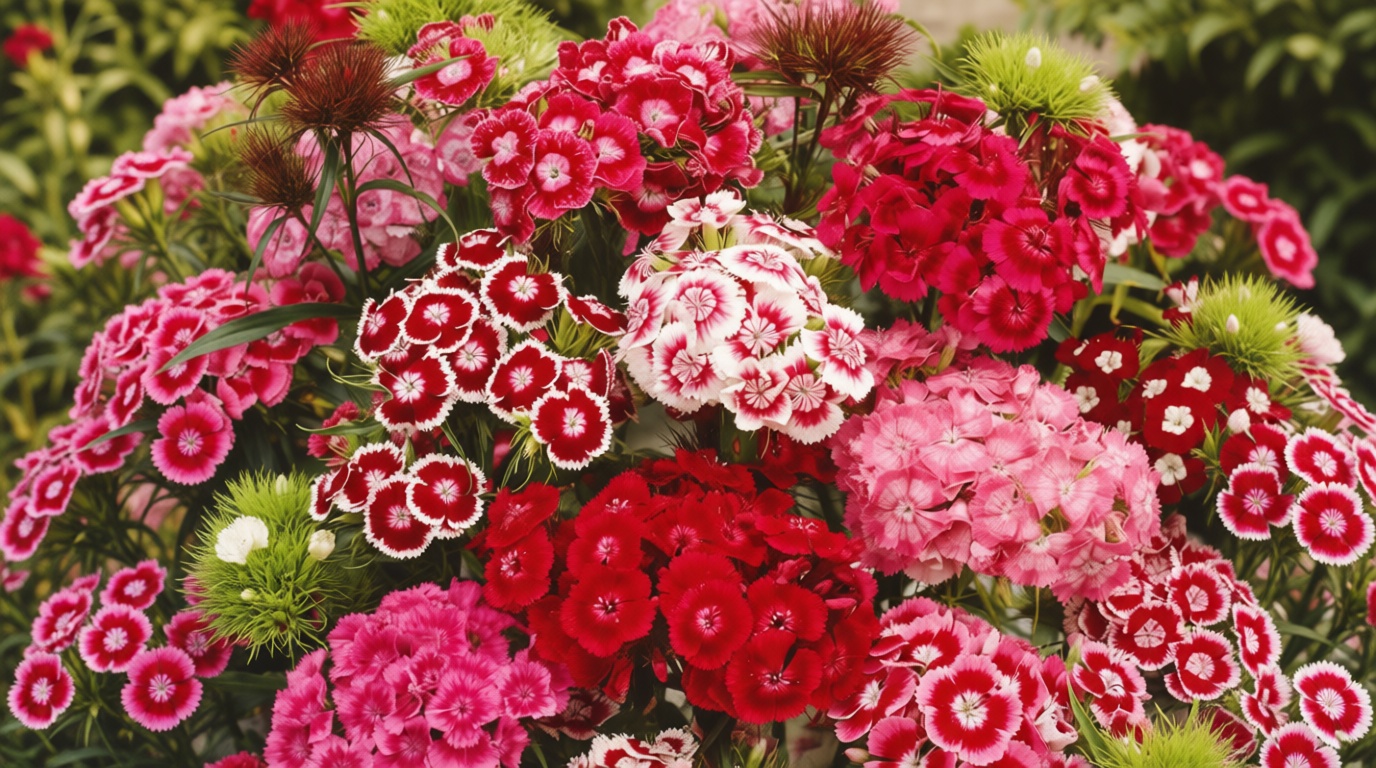 5000+ Sweet William Seeds Perennial for Planting-Dianthus Seeds Sweetness Flower Non-GMO Heirloom for Outdoor Garden Hardy to USDA Zones 3-9