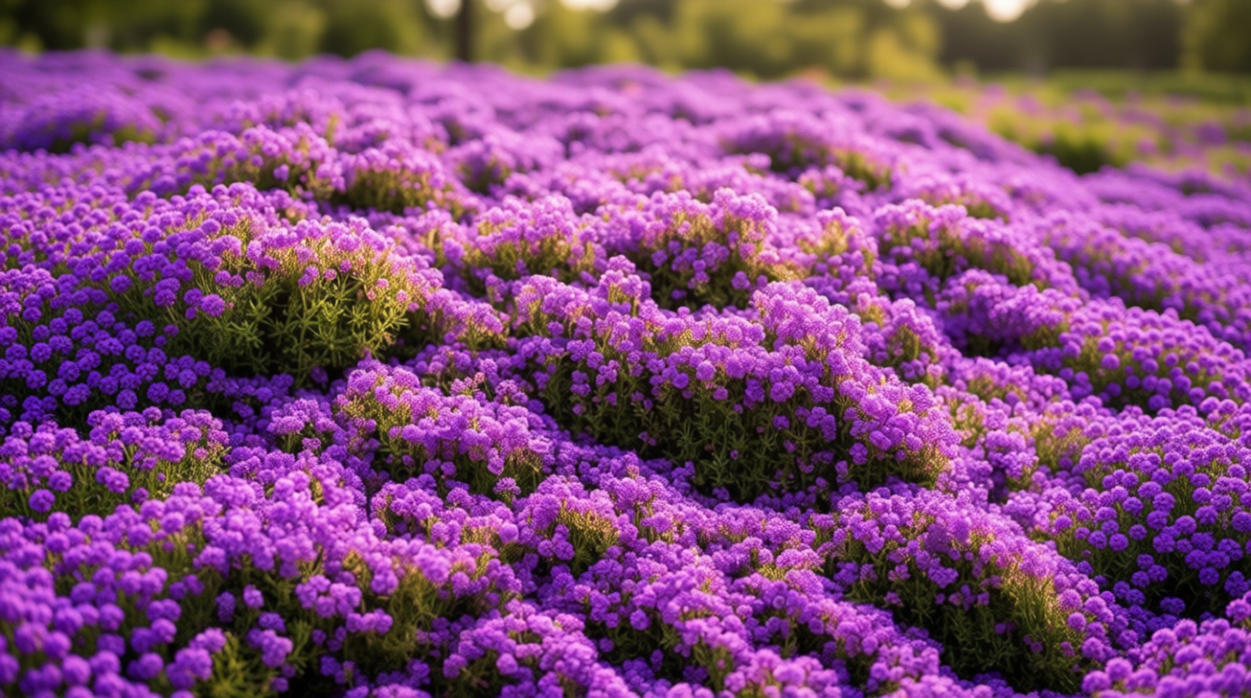 20000pcs Purple Creeping Thyme Seed for Planting Flowers Seeds Perennial Ground Cover Plants, Lawn Alternative, Fragrant, Drought-Tolerant