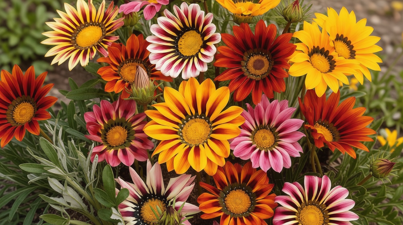 300 Gazania Seeds Mix Heat & Drought Tolerant Garden Flower & Ground Cover Plants