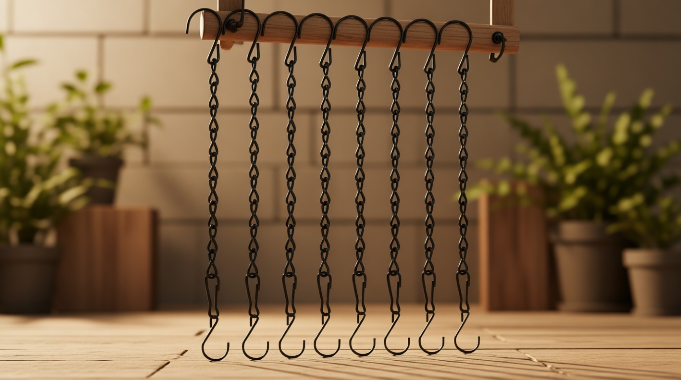 YINGFENG 10 Pack 9.5 Inch Black Hanging Chains, Garden Plant Hangers for Hanging Bird Feeders, Billboards, Chalkboards, Basket, Planters, Lanterns, Wind Chimes and Decorative Ornaments Etc.