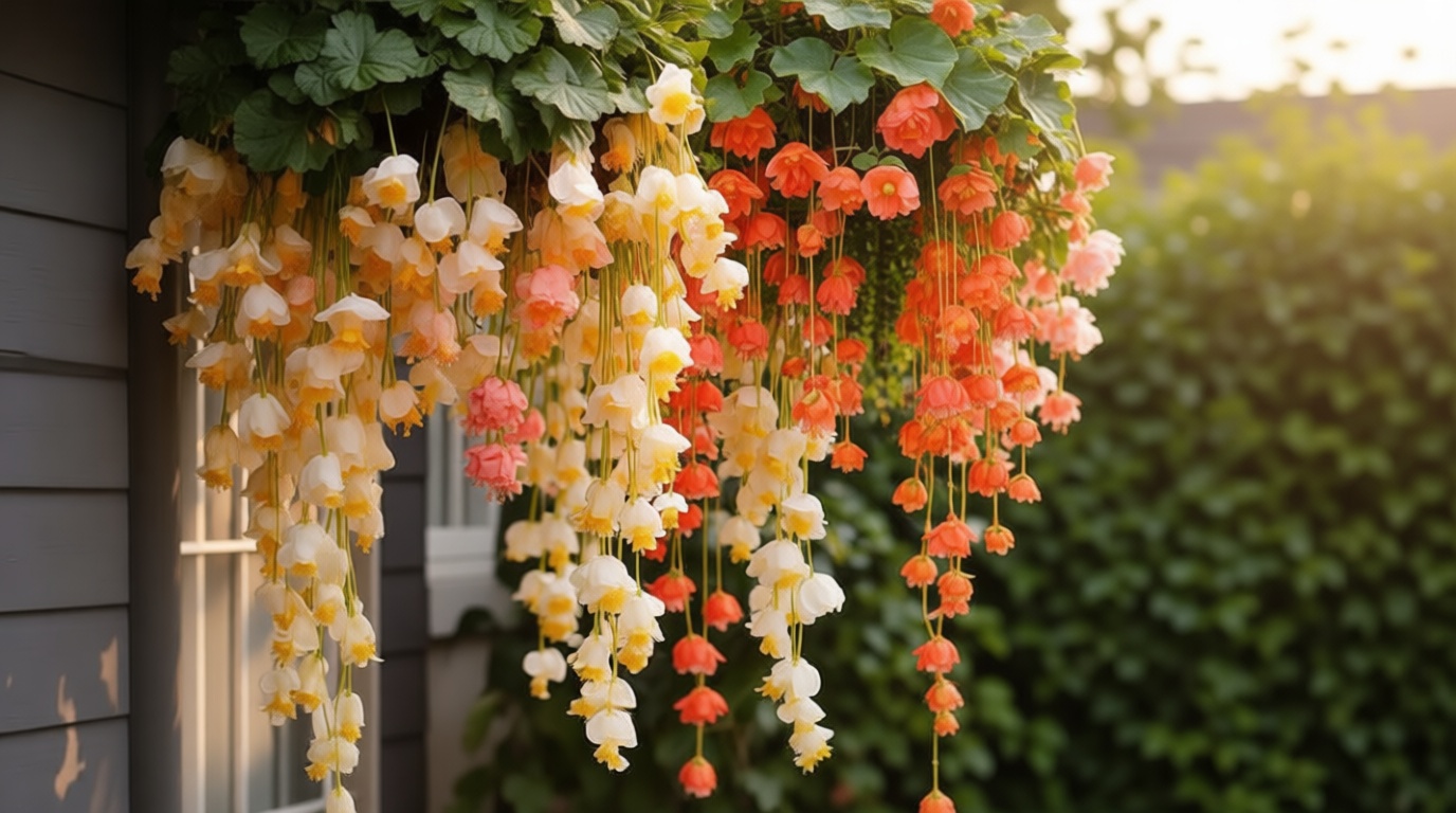 150+ Weeping Begonia Seeds | Cascading Hanging Flowers | Ornamental Garden & Basket Plant Seeds for Garden Outdoor Indoor