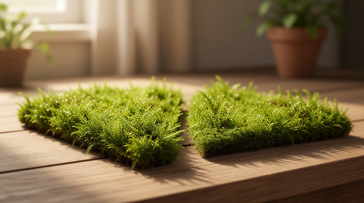 Live Moss 4-Pack (Each 3.5"x7") – Real Mixed Moss for Terrariums, Reptile Habitats, Fairy Gardens & Potted Plants – 4 Random Varieties, Easy to Revive, Natural Green Decor