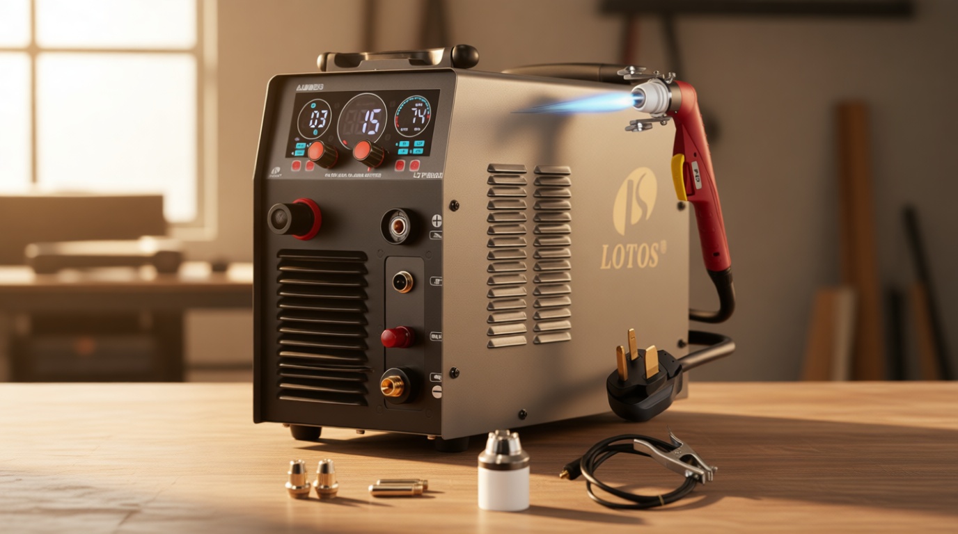 LTP8500 | 85A HF Pilot Arc Plasma Cutter, Drag-Cut Enabled, 1" Clean (1.5" Sever), 220V Single-Phase, LED Controls & Front Regulator, Portable Air Plasma Cutter for Fab, Auto, HVAC