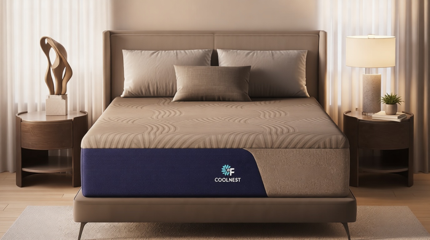 Sweetnight CoolNest 14 Inch King Size Mattress, Cooling King Memory Foam Mattress for Cool Night Sleep, 5-Zone Ergo Support for Pressure Relief, Medium, CertiPUR-US Certified OEKO-TEX STANDARD 100