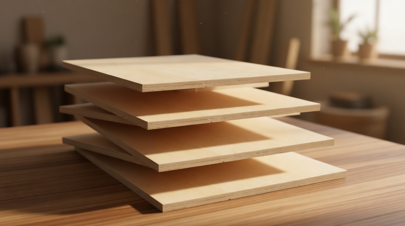 CertBuy 12" x 12" Plywood Board 1/2 Thick, 4 Pack Plywood Squares, Baltic Birch Plywood for Laser Projects, Arts and Crafts, DIY