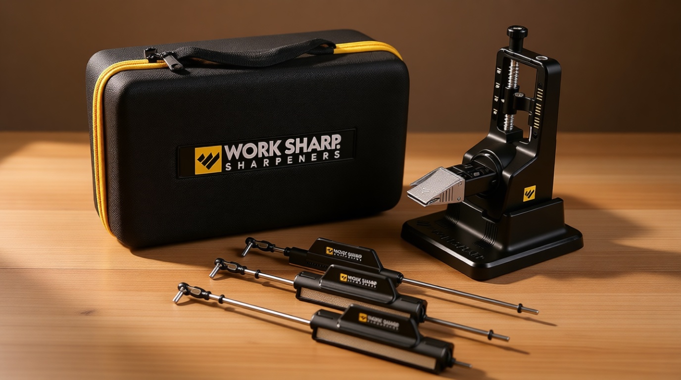 Work Sharp Precision Adjust Elite Knife Sharpener - Adjustable Knife Sharpening System - For Hunting, Serrated & Kitchen Knives