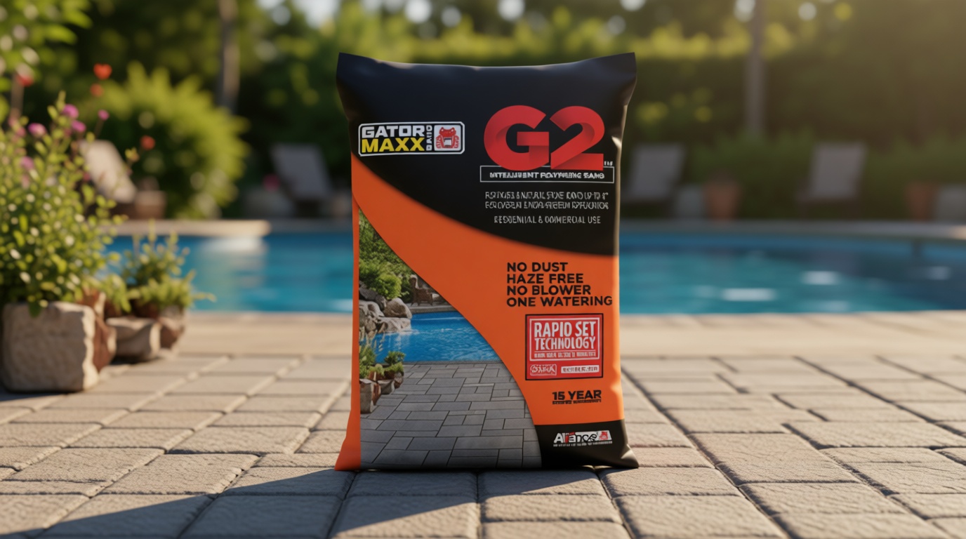 Alliance Gator Maxx G2 Intelligent Polymeric Sand for Paver and Natural Stone Joints UP to 4”(Diamond Black) 50 Ib