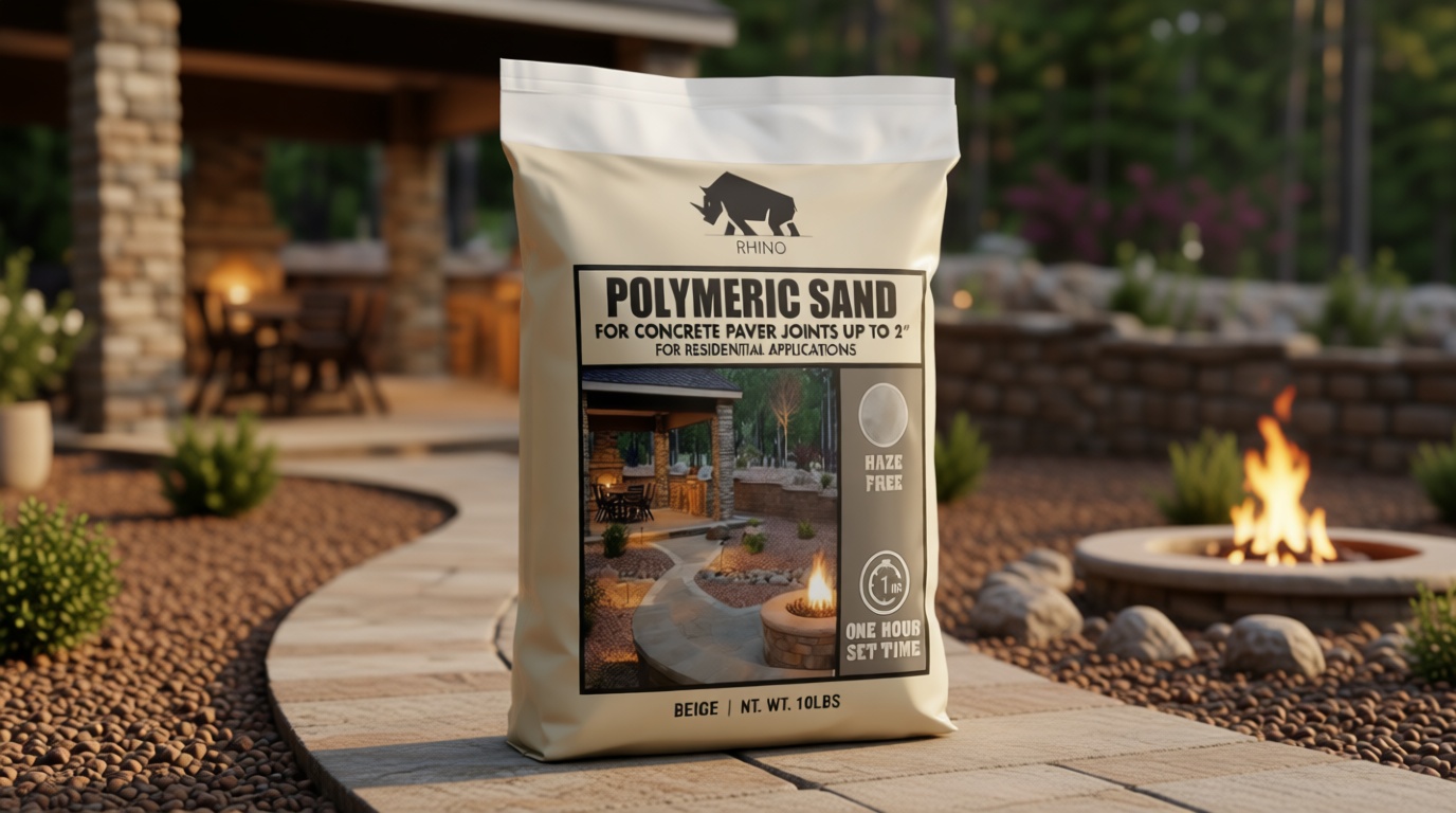 Rhino Power Bond Plus Polymeric Sand 10 lbs, Beige | Jointing Sand for Pavers & Natural Stone up to 2 inch Joints | Patio, Walkway, Driveway & Garden Path