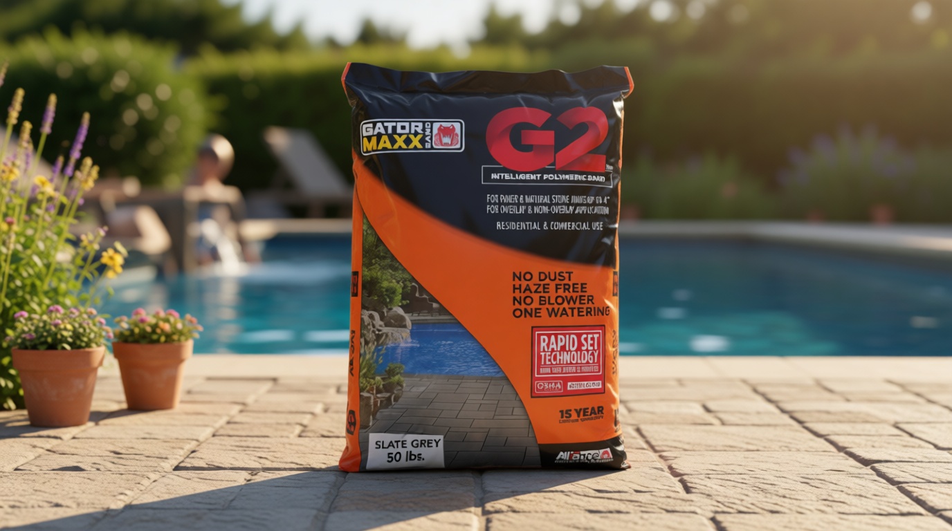 Alliance Gator G2 Maxx Polymeric Sand Slate Gray 50 lb Professional Paver Joint Sand for Patio, Driveway & Walkway, Rain Safe, Fast-Setting Joint Stabilizing Sand