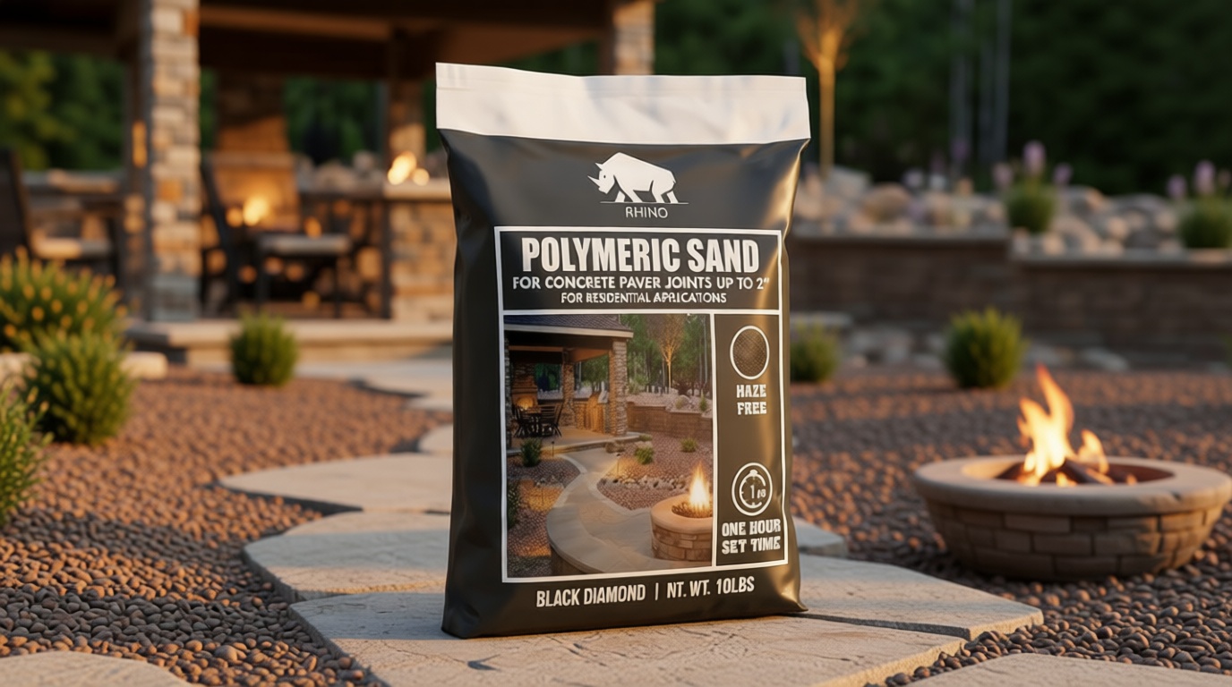 Rhino Power Bond Plus Polymeric Sand for Pavers, Paver Sand Polymeric Joint Filler and Polymeric Sand Sealant, Black Diamond 10 Pound for Stone Joints up to 2 Inches