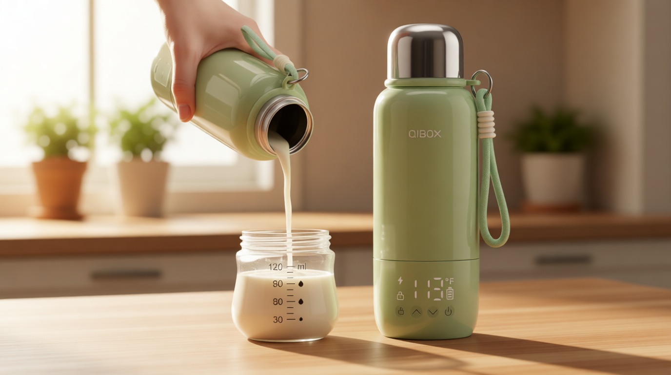 Portable Bottle Warmer for Travel - 3Min Fast Heating of Breast Milk and Formula, 36W Fast Charge, 17 Ounces Large Capacity, Baby Bottle Warmer On The Go for Outdoor Airplane and Car