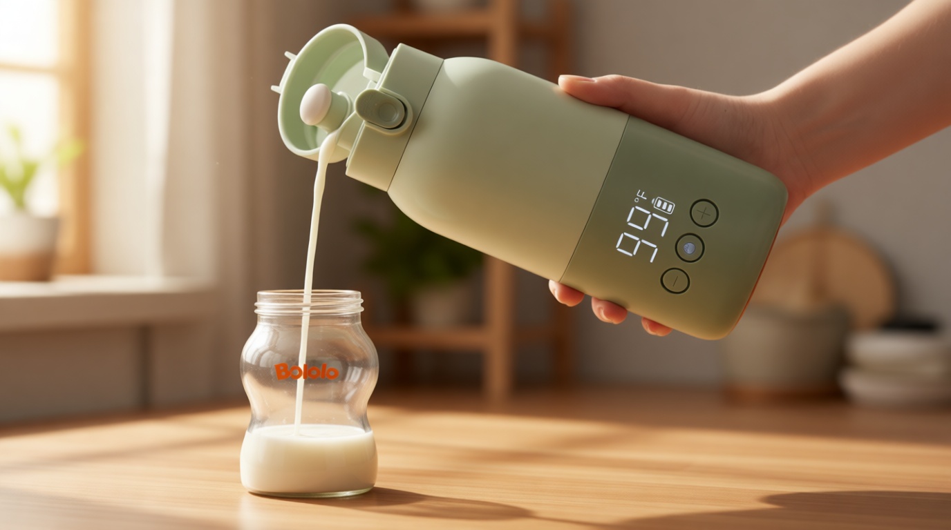 BOLOLO Portable Bottle Warmer for Travel, Super Fast Charging, Instant Breastmilk, Formula, Water, Milk Warmer with 10 Ounces Big Capacity, Baby Flask for Vehicle,car,Airplane Journey