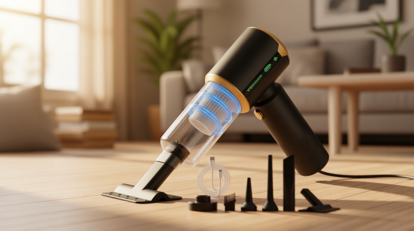 Cordless Car Vacuum Cleaner: Handheld Vacuum with 16000Pa Strong Suction, Brushless Motor & HEPA Filter, 7-in-1 Cleaning Kit, Type-C Charging for Home Office Car Pet