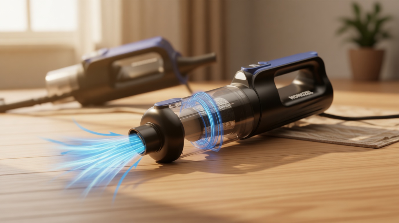 MONOZEL Car Vacuum Portable Cordless, 18000Pa 2 in 1 Vacuum Cleaner&Air Duster, 130W Brushless Motor Handheld Vacuum Cordless with 7800mAh Battery, LED Light, Multi-Nozzles for Car, Home, Office, Pet