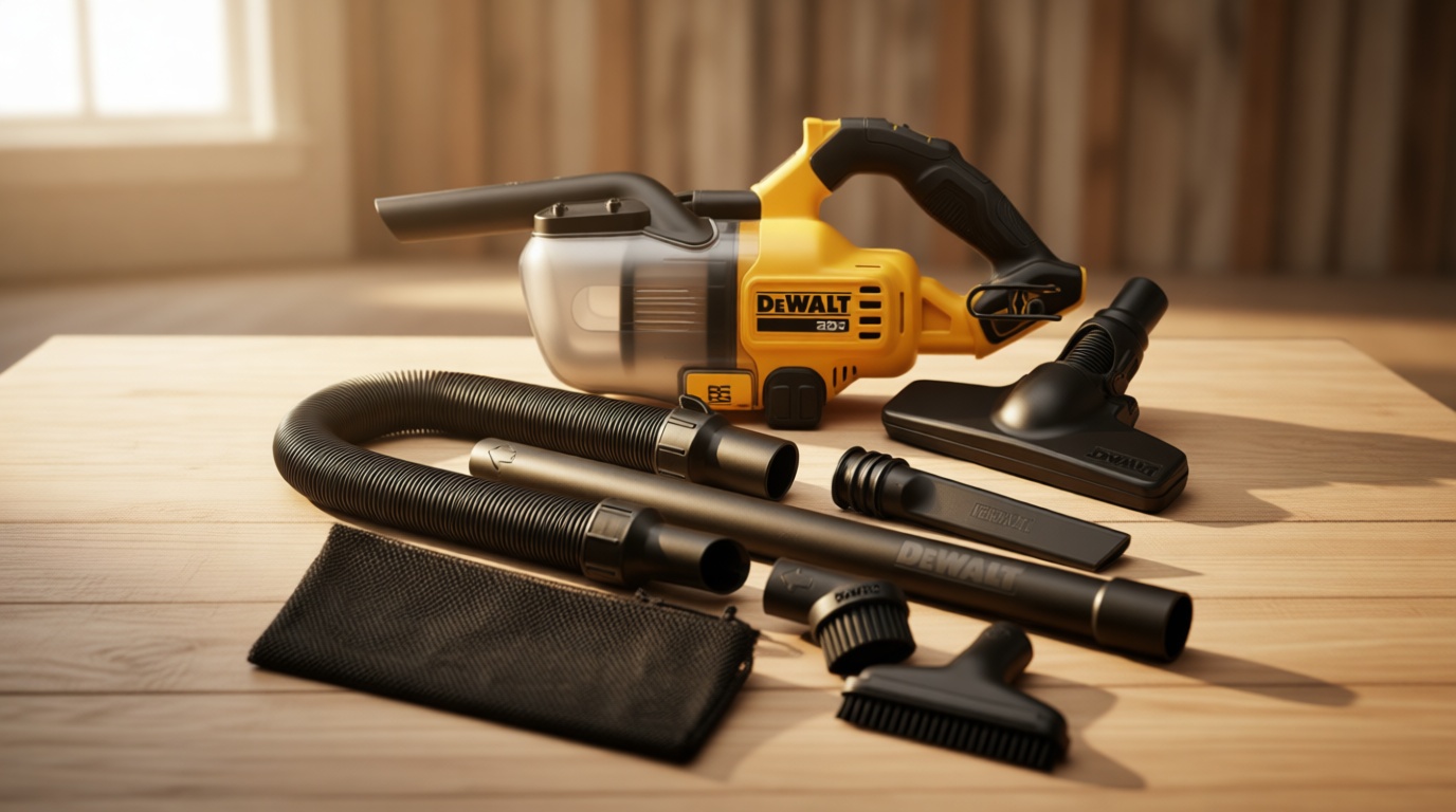 DEWALT 20V Handheld Vacuum Cordless, Car Vacuum with HEPA Filter, 6 Attachments and LED Light, High Performance Dry Only Small Shop Vac, Battery Not Included (DCV501HB)