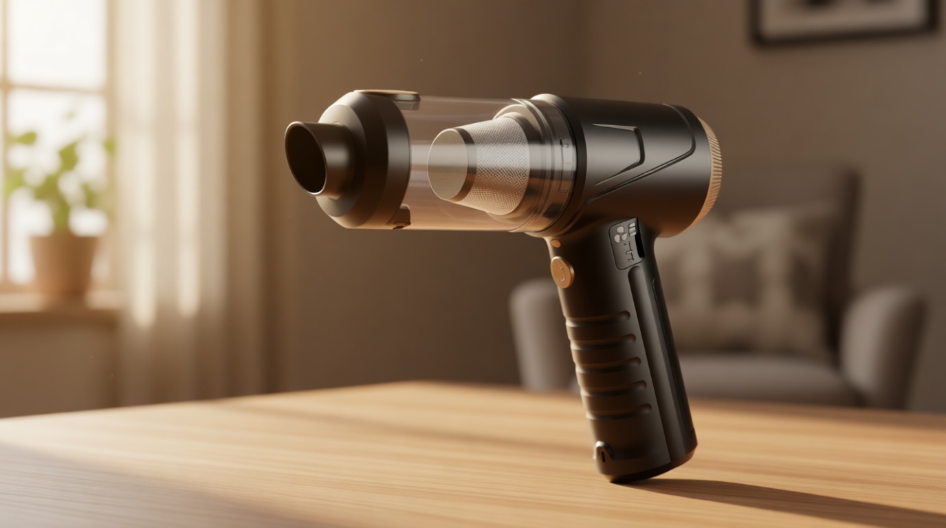 Handheld Vacuum Cleaner 26000Pa Suction with Brushless Motor, 4-in-1 Portable Mini Car Vacuum with 3 Suction Modes, Cordless Vacuum with LED Light, Type-C Charge for Car, Office Desk, Keyboards Global Recycled Standard