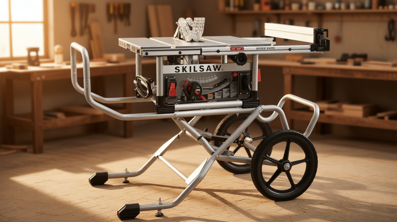 SKIL 10 Inch Heavy Duty Worm Drive Table Saw with Stand - SPT99-11