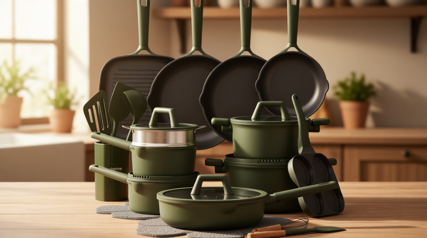 CAROTE 31PCS Pots and Pans Set, Nonstick Cookware Set Kitchen Non Stick Induction Titanium Cookware Non-toxic Granite Cooking set, PFOA Free