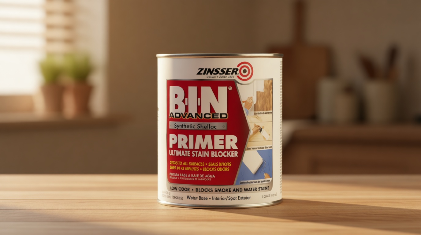 RUST-OLEUM 1 qt Zinsser 271009 White Zinsser, B-I-N Advanced Synthetic Shellac Primer Pack of 1