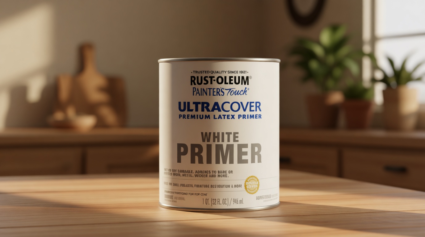 Rust-Oleum Brush On Paint 224430T Painter's Touch Latex, Quart, Acrylic Flat White Primer, 32 Fl Oz (Pack of 1)