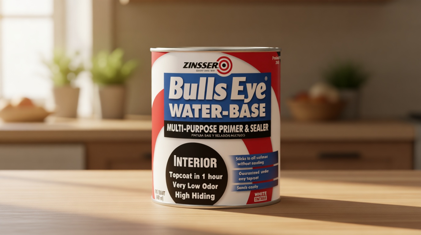 Zinsser 02244 Bulls Eye Water-Base Primer and Sealer, Quart, White