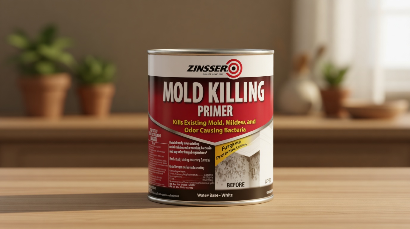 qt Zinsser 276087 White Zinsser, Mold Killing Primer Water-Based Mold Killing Primer
