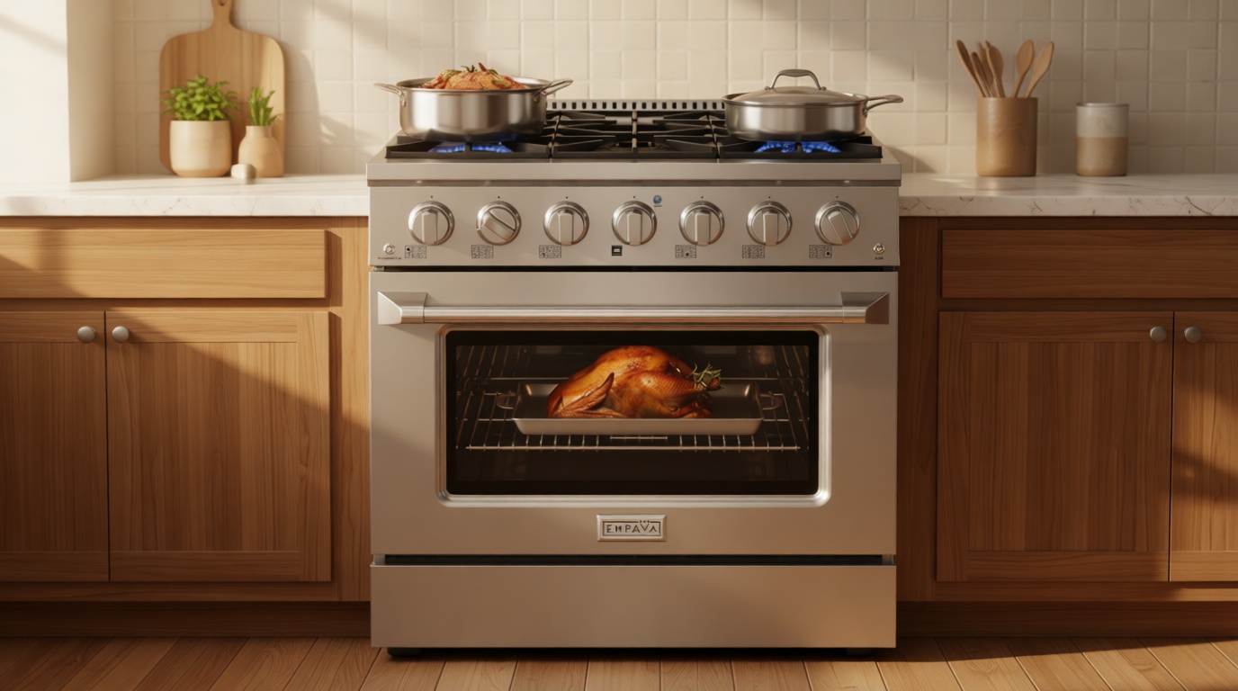 36" Professional Gas Range for Serious Home Cooking, 20,000 BTU High-Output Burner, True Convection Oven & Infrared Broiler, Designed for Entertaining and Everyday Mastery, ETL Certified