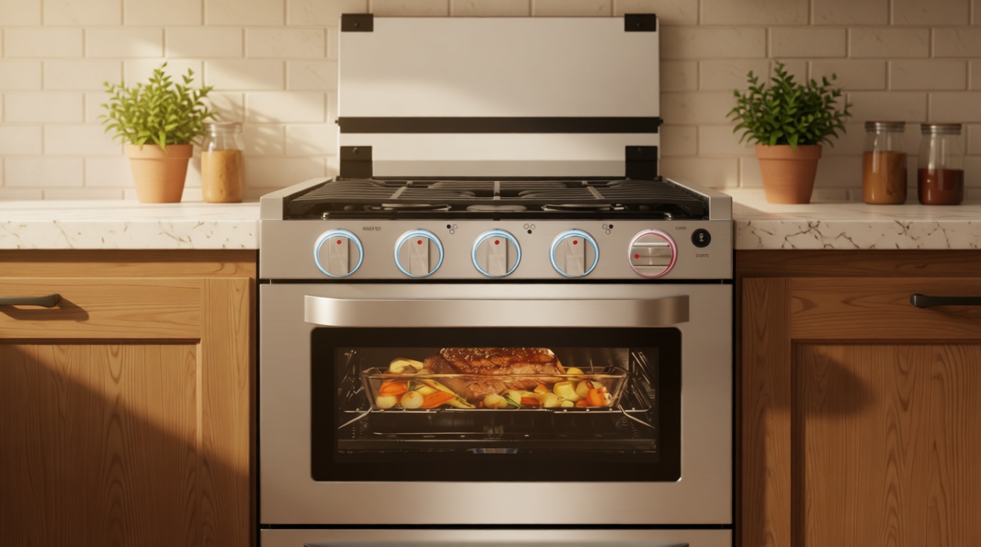 AMZCHEF 17 Inch 3-Burner RV Gas Range with 1.24 Cu.Ft Oven, High Output Propane Stove for Mobile Home, Camper, Apartment, Stainless Steel