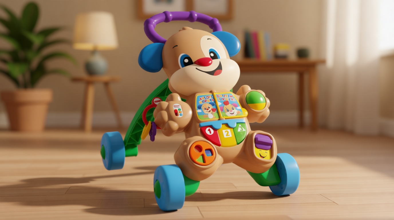 Fisher-Price Baby Toy Laugh & Learn Smart Stages Puppy Walker with Educational Music Lights & Activities for Infants Ages 6+ Months