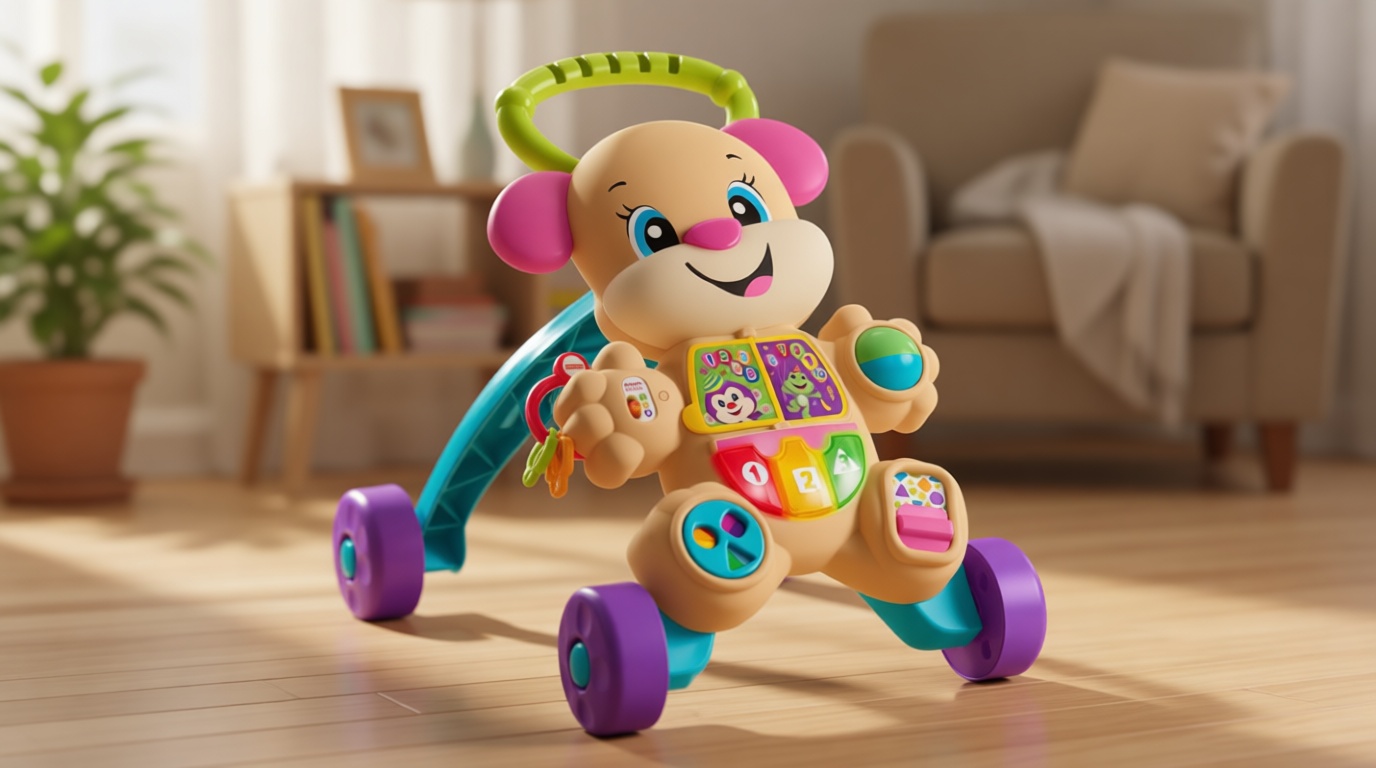 Fisher-Price Baby Toy Laugh & Learn Smart Stages Sis Walker with Educational Music Lights & Activities for Infants Ages 6+ Months