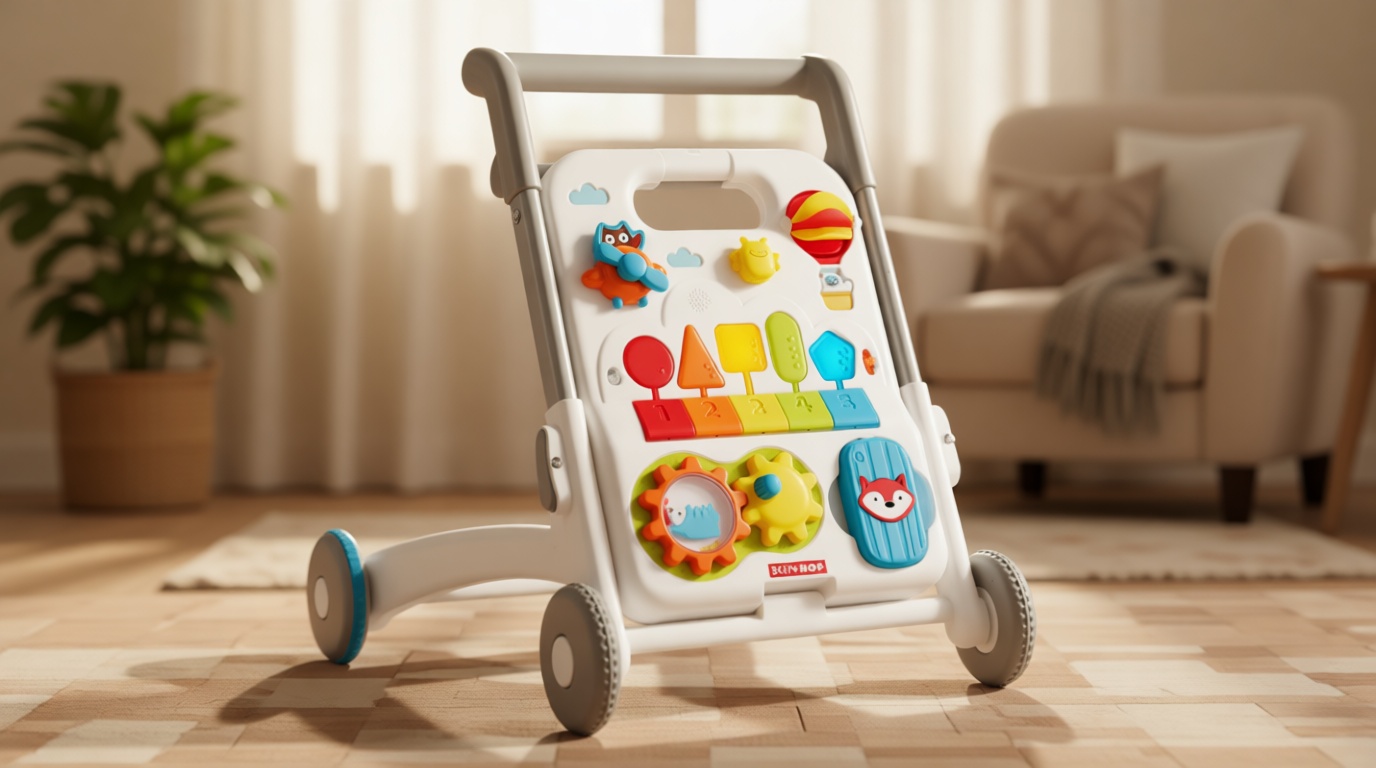 Skip Hop Baby Walker 4-in-1 Sit to Stand Convertible Light Up Walker with 40+ Activities Explore & More Age 6m+