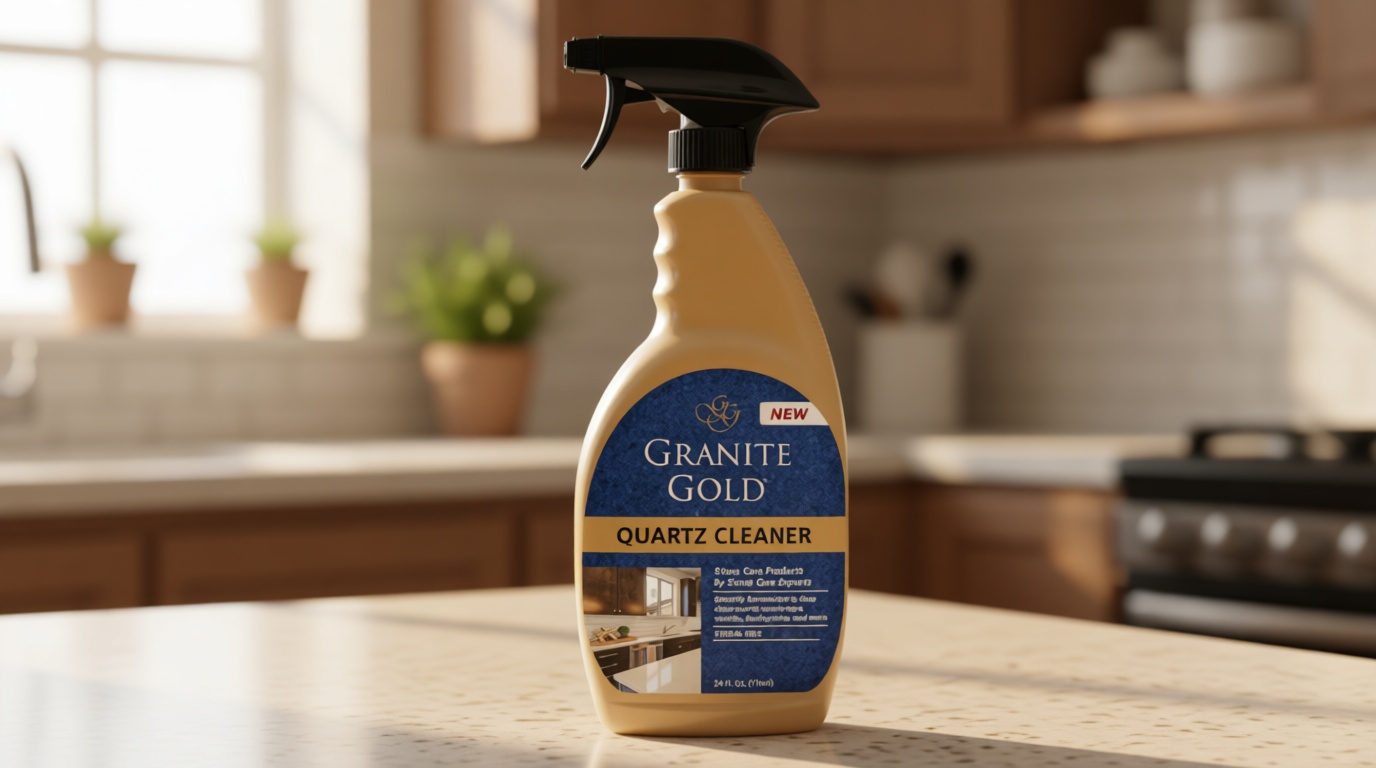 Granite Gold Quartz Cleaner Spray for Caesarstone, Cambria, Silestone and All Other Quartz Countertop Surfaces, 24 Fl Oz (Pack of 1)