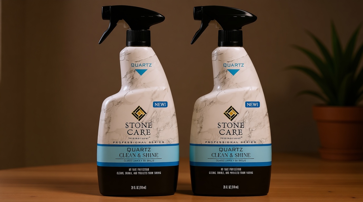 Stone Care International Quartz Cleaner and Polish - 24 Ounce (2 Pack) - Clean & Shine Your Quartz Countertops Islands and Stone Surfaces with UV Protection