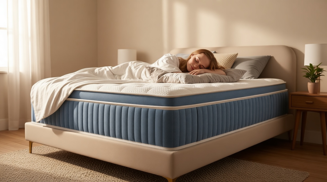 Queen Mattress - 12 inch Hybrid Mattress Queen Size in a Box, Memory Foam Mattress with Pocket Springs, Medium Firm, Pressure Relief & Motion Isolation, CertiPUR US Certified, 100 Nights Trial