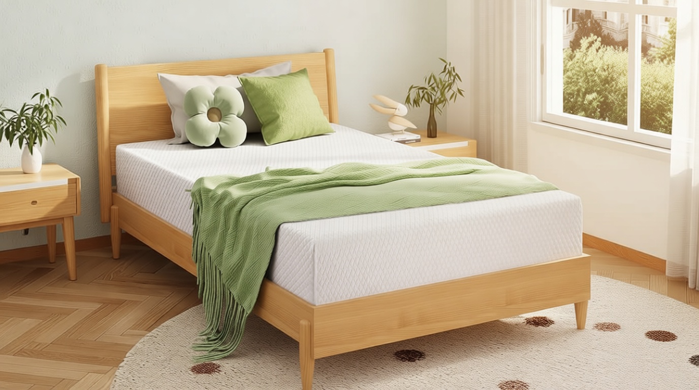 EGOHOME 10 Inch Queen Mattress, Memory Foam Mattress in a Box with Cooling Green Tea Gel, Relieve Pressure with Medium Firm Support, CertiPUR-US Certified, 80''L x 60''W, White OEKO-TEX STANDARD 100