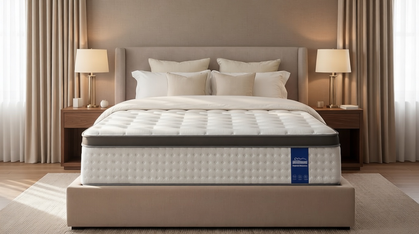 DINBooonLUX Queen Size Mattress,12 Inch Hybrid Queen Mattress in a Box with Memory Foam and Zoned Support Spring,Motion Isolation,Medium Firm,CertiPUR-US.