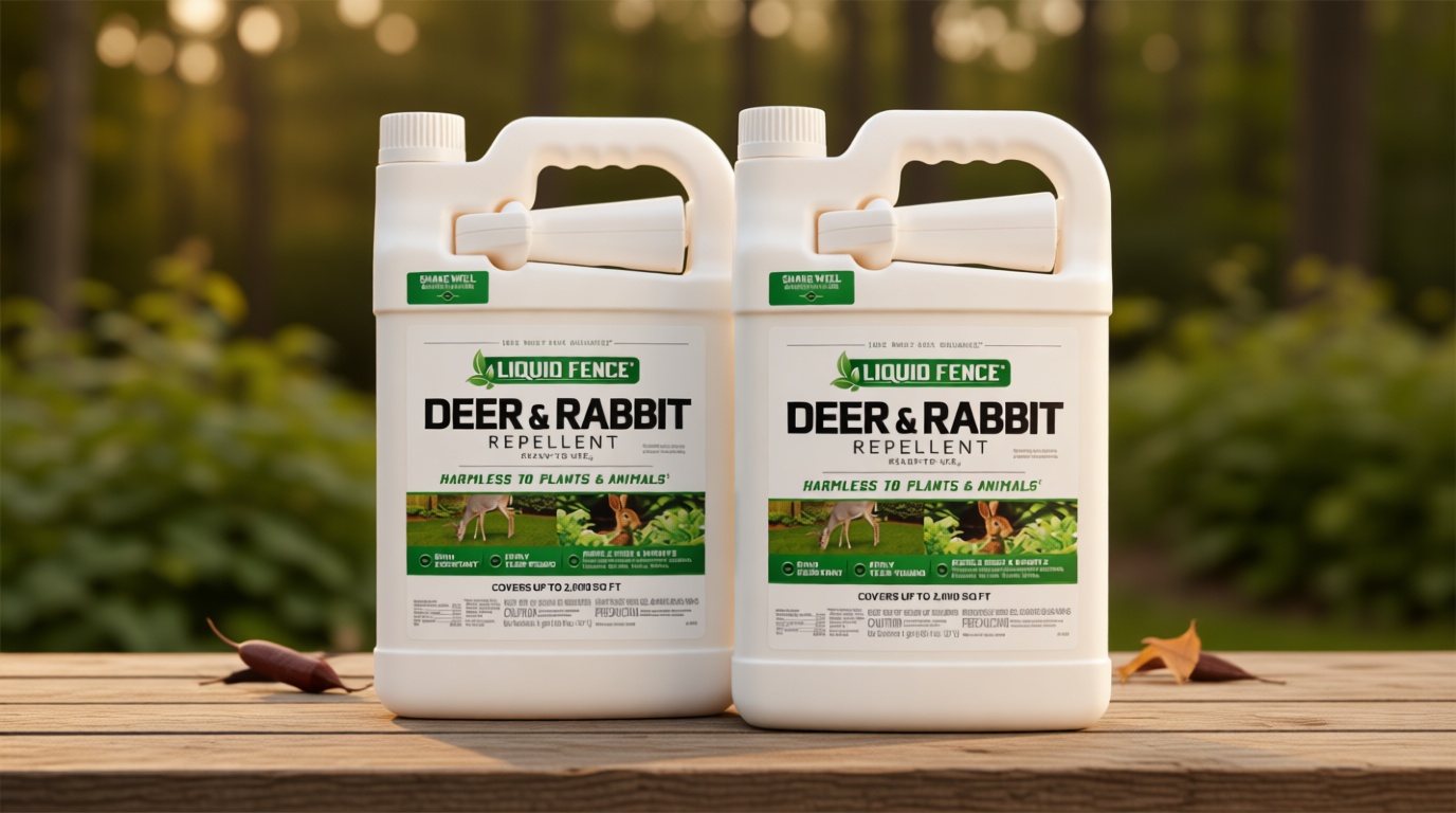 Liquid Fence Deer And Rabbit Repellent Ready-To-Use 1 Gallon, Apply Year-Round, 2 Pack