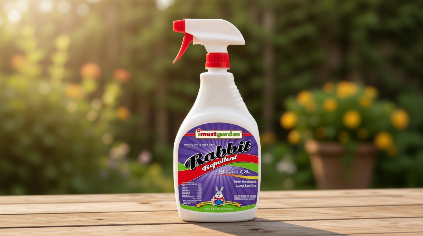 I Must Garden Rabbit Repellent: Mint Scent Rabbit Spray for Plants & Lawns – 32 oz. Ready to Use