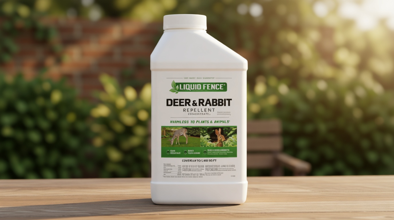 Liquid Fence Deer And Rabbit Repellent Concentrate 32 Ounces, Apply Year-Round