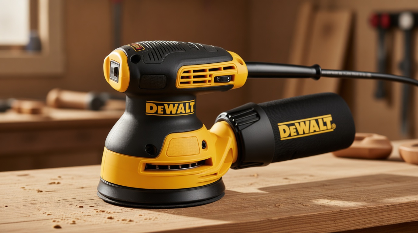 DEWALT Random Orbit Sander, Variable Speed, 5-Inch (DWE6423), Power Source Corded Electric